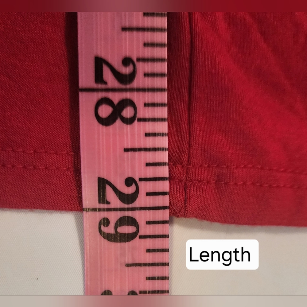 WOMEN'S PLUS SIZE 5X RED SHORT SLEEVE BLOUSE - Picture 8 of 9